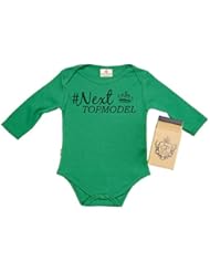 Apparel: SR - Next Top Model Baby Bodysuit 100% Organic in Milk Carton 0-6M Green