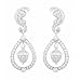 JanKuo Jewelry Silver Tone Royal Family Kate Middleton Inspired Wedding Dangling Earrings Silver Tone with CZ Cubic Zirconia with Gift Box