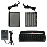 Ikan AA Battery Box for LCD Monitors, with 10 Batteries & Charger