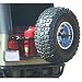 Carrier, Tire/can Swing Away Wrinkle Black Powder Coat 1997-2006 Jeep Wrangler TJ & Unlimited # 85201