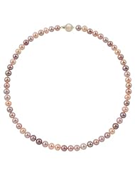 10-11mm 16" Multicolor Freshwater Pearl Necklace "A" 14K Yellow Gold Ball Clasp
