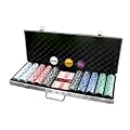Designer Habitat professionelles Pokerset (11,5 g / 500 Teile) inkl. W�rfel, Dealer und Blind-Buttons, 2 Kartensets und Aluminiumkoffer