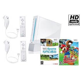 Nintendo Wii System 2 Player Bundle with Wii Sports (Brand New) + Mario Super Sluggers