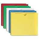 Smead File Jacket, Reinforced Straight-Cut Tab (75688), 2" Expansion, Letter Size, Assorted Colors, Pack of 10