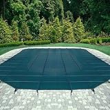 Mesh Safety Pool Cover -Pool Size: 12' x 24' Blue Rectangle Arctic Armor Silver 12 Yr Warranty
