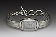Silver Spoon Ladies Vintage MOP Rectangular Watch Erte
