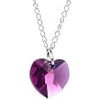 Austrian Crystal Heart February Birthstone Necklace MADE WITH SWAROVSKI ELEMENTS