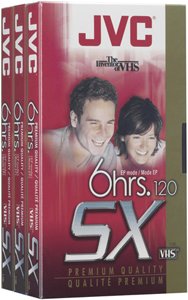 Electronics: Jvc T120Du3 120 Minute Vhs Video Tape 3 Pk