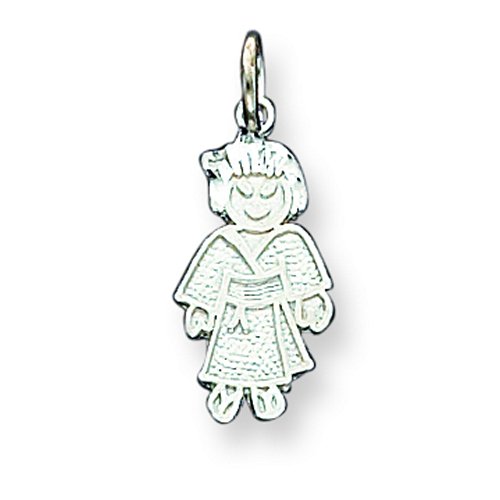 Sterling Silver Girl Martial Arts Charm