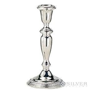 Empire Sterling Plain Border Candlestick - 8 by Empire Silver