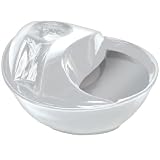 Pioneer Pet Raindrop Ceramic Drinking Fountain for Pets, White