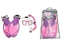 Kids Body Glove Silicone Mask, Dry Snorkel , Adjustable Fins and Bag Set for Children Boys Girls Childs Youth Bodyglove Authorized Dealer Full Warranty Quality Product