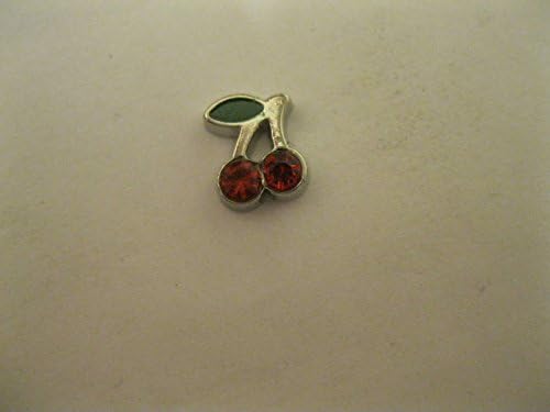 Sweet N Simple Red Cherry Rhinestone Floating Charm