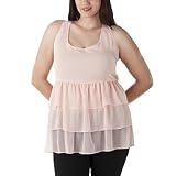 Juniors' Plus-Size Pure Energy Coral Sleeveless Fashion Top