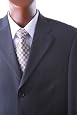 Men`s Single Breasted Three Button Black Dress Suit