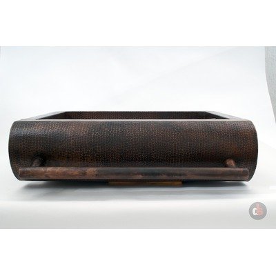 Ambiente-30 Copper Handmade Kitchen Farmhouse Single Well Small Towel Holder Sink