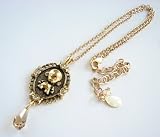 Tarina Tarantino X Kidrobot Munny Cameo Pendant Necklace -- Gold