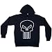 Search : MARVEL PUNISHER "GLOW-IN-THE-DARK LINE" LICENSED FRONT-ZIP BLACK HOODED SWEATSHIRT