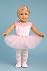 Prima Ballerina - 3 piece ballerina outfit includes pink leotard with tutu, white tights and ballet shoes - 18 Inch Doll Clothes