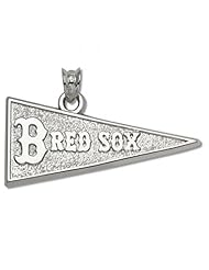 Officially Licensed Sterling Silver Boston Red Sox Pendant Flag