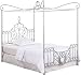 Powell Princess Rebecca Sparkle Silver Canopy Full Bed with P01 Frame Sold Separately