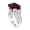 Vintage/Modern Engagement Ring w/Garnet & White CZs Size 5