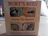 Burt's Bees Classic Keepsake Tin Quartet, 4 Tins Beeswax Lip Balm, Lemon Butter Cuticle Cream, Hand Salve, Res-q Ointment