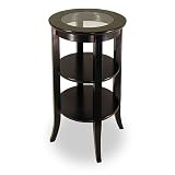 Indoor Furnitures item: Genoa Accent Table With Inset Glass And Shelves