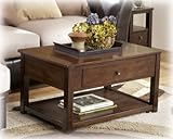 Rectangular Lift Top Cocktail Table by Ashley - Natural Wood (T477-9)