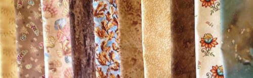 Assorted Collection of Tan Blender Quilting Fabrics, Fat Quarter