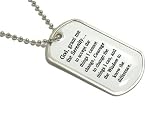 Serenity Prayer - God Grant Me - Military Dog Tag Keychain