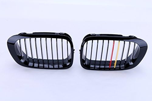 Mdeka P85 Kidney Grille Grill Front Gloss Black for BMW E46 2 Door 3Series Germany Color