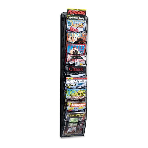 See Safco Model 10-Pocket Magazine Rack, Black Onyx (5579)