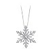 10K White Gold 1/10 ct. Diamond ''Snow Flake'' Pendant with Chain