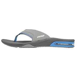 New Reef Reef Fanning Charcoal/Blue/Grey 6 Mens Sandals