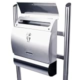 Jago BRK-02/2 Briefkasten Edelstahl mit Zeitungsfach + Standvorrichtungvon "Jago"