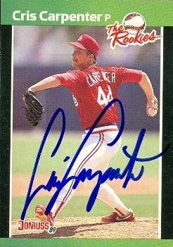 Cris Carpenter Autographed/Hand Signed Baseball Card (St. Louis Cardinals) 1989 Donruss #40
