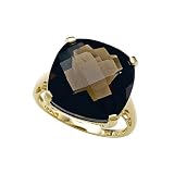 10.20 cttw Genuine Smoky Quartz Ring by Effy Collection� in 14k Yellow Gold Size 6