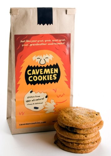 Original Cavemen Cookies: Healthy, Gluten-free, High-protein, Paleolithic (1 Bag of 12 Cookies)