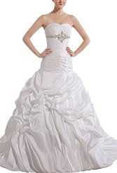 Sweetheart Taffeta Corset   Waistline Evening Dress  with a Chapel Train 