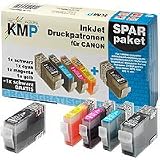 KMP Tintenpatronen Spar-Paket 4+1Gratis f�r canon Drucker