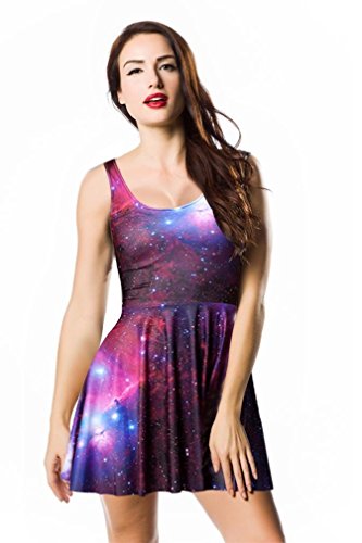 Amour- Fashion 3 D Digital Print Rockability Scoop Skater Dress