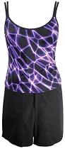 Reebok Women's Water Cubes Tankini & Jogger 2Pc