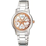 Casio Women's LTP1323D-7A2 White Stainless-Steel Quartz Watch with White Dial