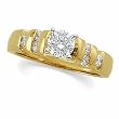 14K Yellow Gold Diamond Engagement Ring - 0.70 Ct.