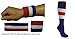 SockTower 1 Regular Set Red White Blue Headband Wristband Sports Athletic Terry Cotton Cloth Sweatband Blue White Red