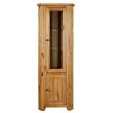Parnell Glazed Corner Display Unit in Rustic Oak