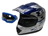 TMS Youth Blue Flame ATV Dirt Bike Motocross Helmet with Goggles (Medium) Reviews 415x9LpfJ%2BL. SL160 TMS Youth Blue Flame ATV Dirt Bike Motocross Helmet with Goggles (Medium) Reviews