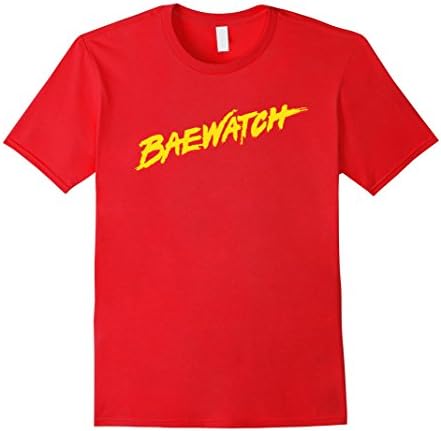 Men's BaeWatch Summer Beach Shirt | Lifeguard 2016 Parody Shirt Small Red