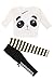 Zeagoo Baby Girl Batwing T-shirt Top+white Black Stripe Leggings Pants Panda Sets